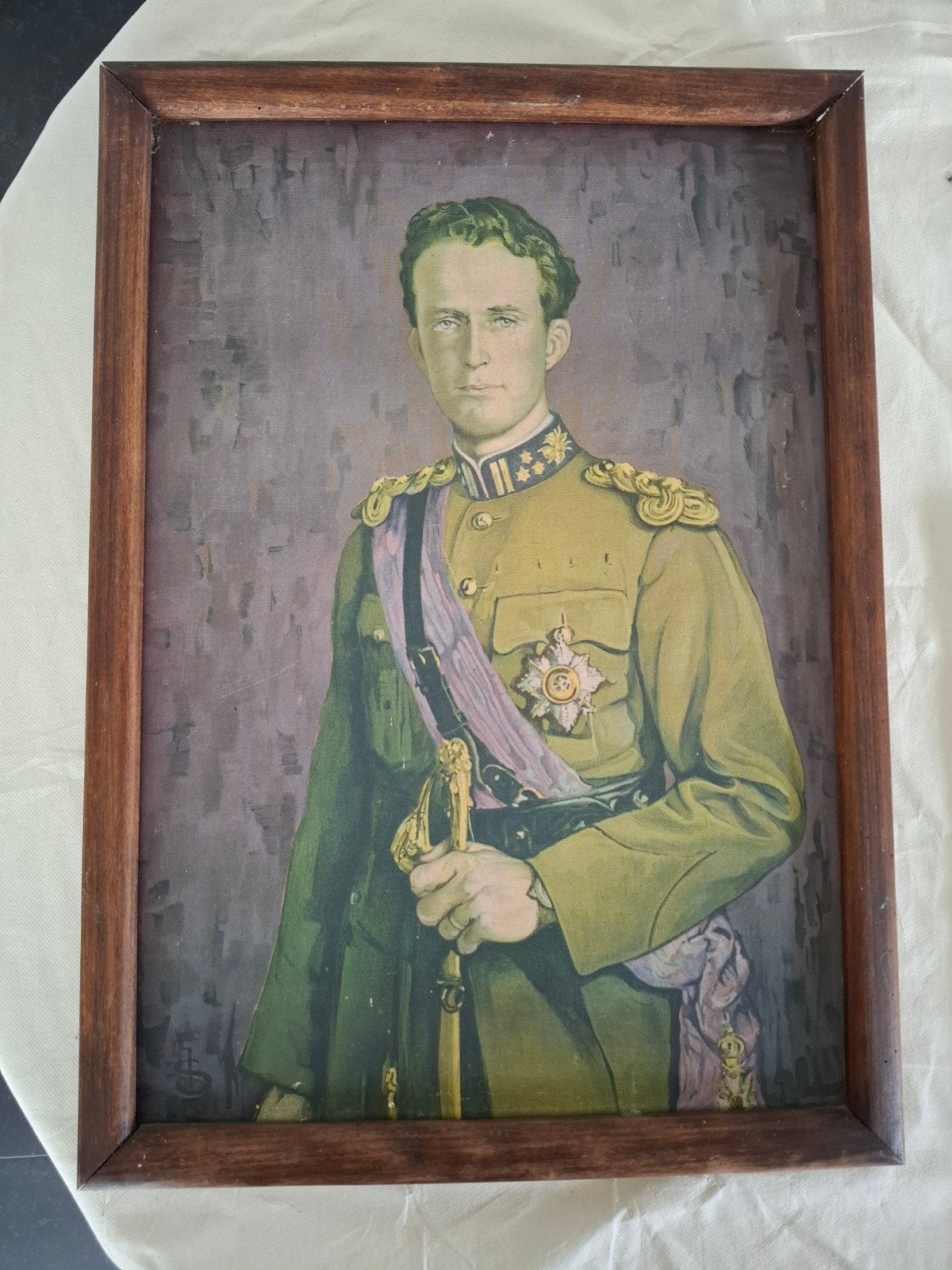Leopold 3 koning der Belgen, Antiek en Kunst, Ophalen, Doek