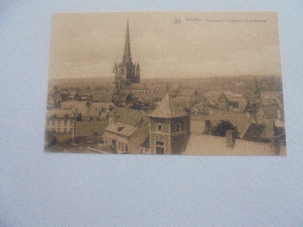 nivelles- panorama et college sainte gertrude, Ophalen of Verzenden, 1940 tot 1960, Ongelopen, Henegouwen