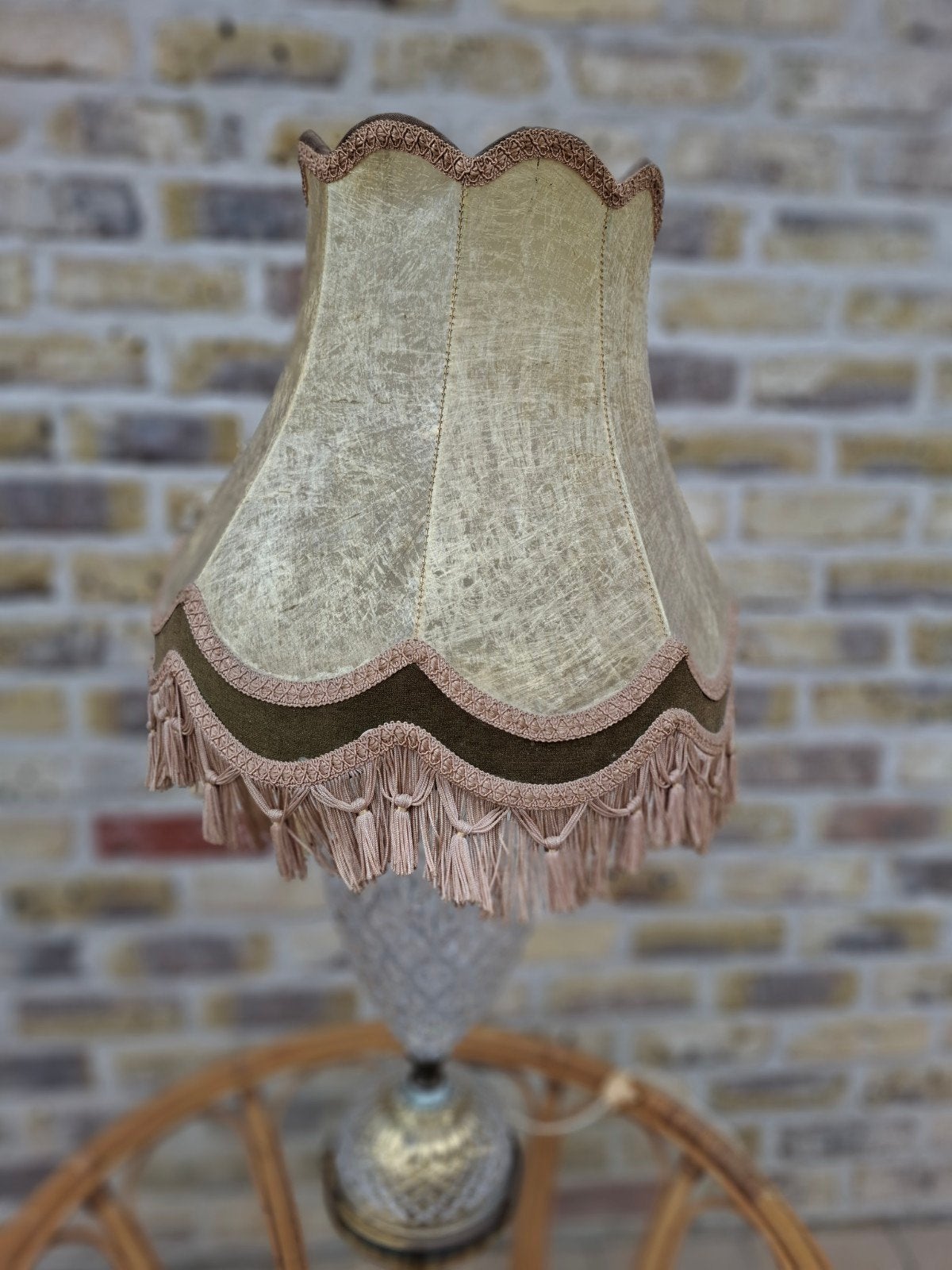 tafel lamp regency style, Huis en Inrichting, Ophalen, Glas