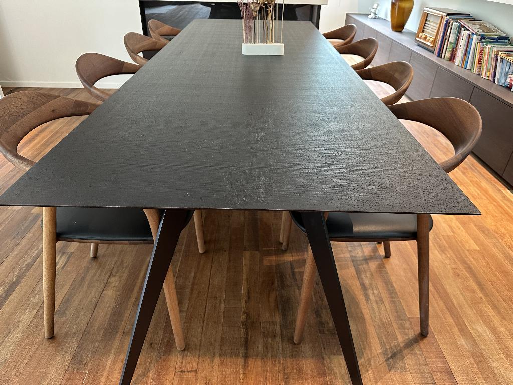 Zwarte designtafel tegen spotprijs! (299 EURO), Ophalen, Gebruikt, 200 cm of meer, 50 tot 100 cm