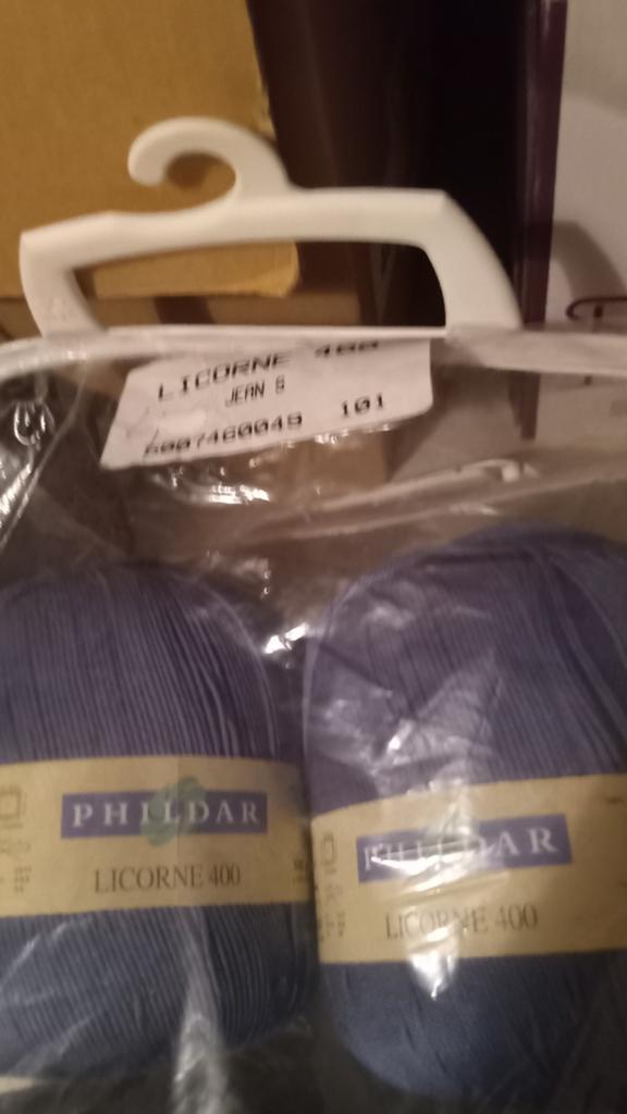 Coton Phil d'ar bleu jeans 4p de 50g. Prix 8 euros, Enlèvement ou Envoi, Neuf