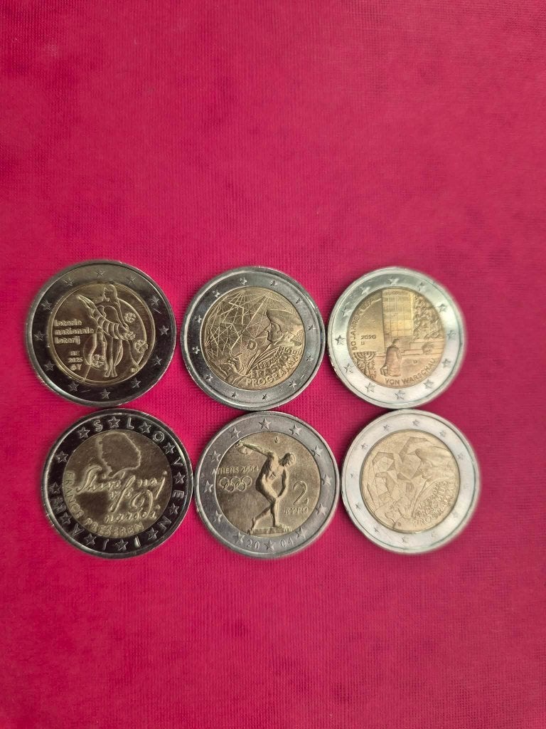 6 euromunten, Postzegels en Munten, Munten | Europa | Euromunten, Ophalen of Verzenden, Overige landen, 2 euro, Losse munt
