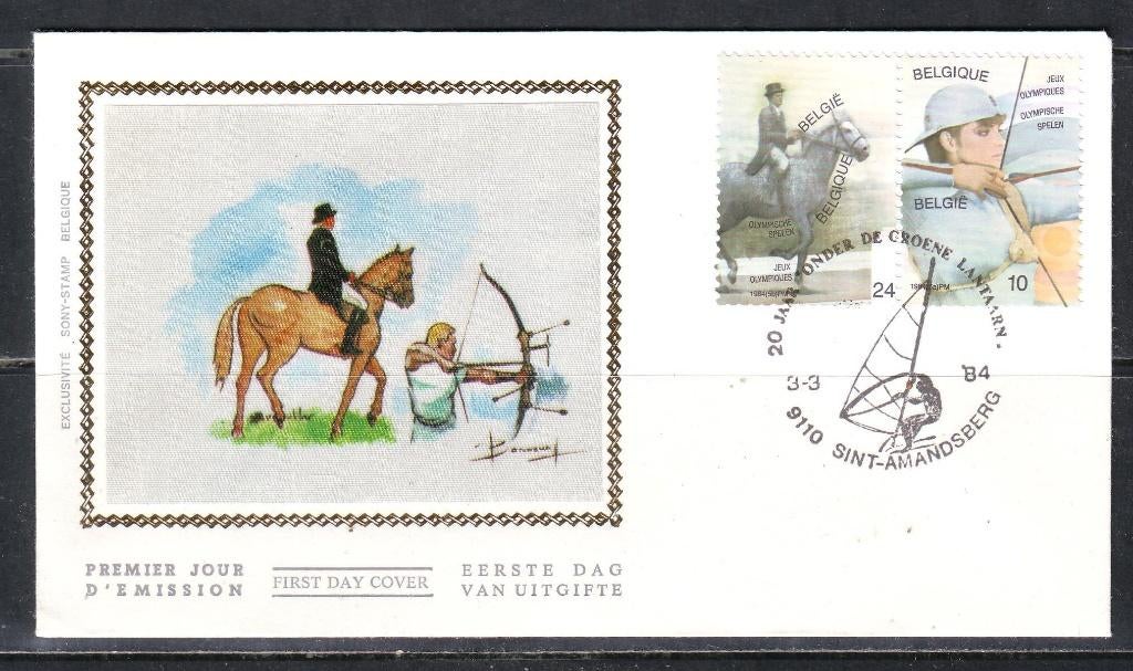 Postzegels België : Diverse FDC's op zijde en gewoon, Ophalen of Verzenden, Gestempeld, 1e dag stempel, Gestempeld
