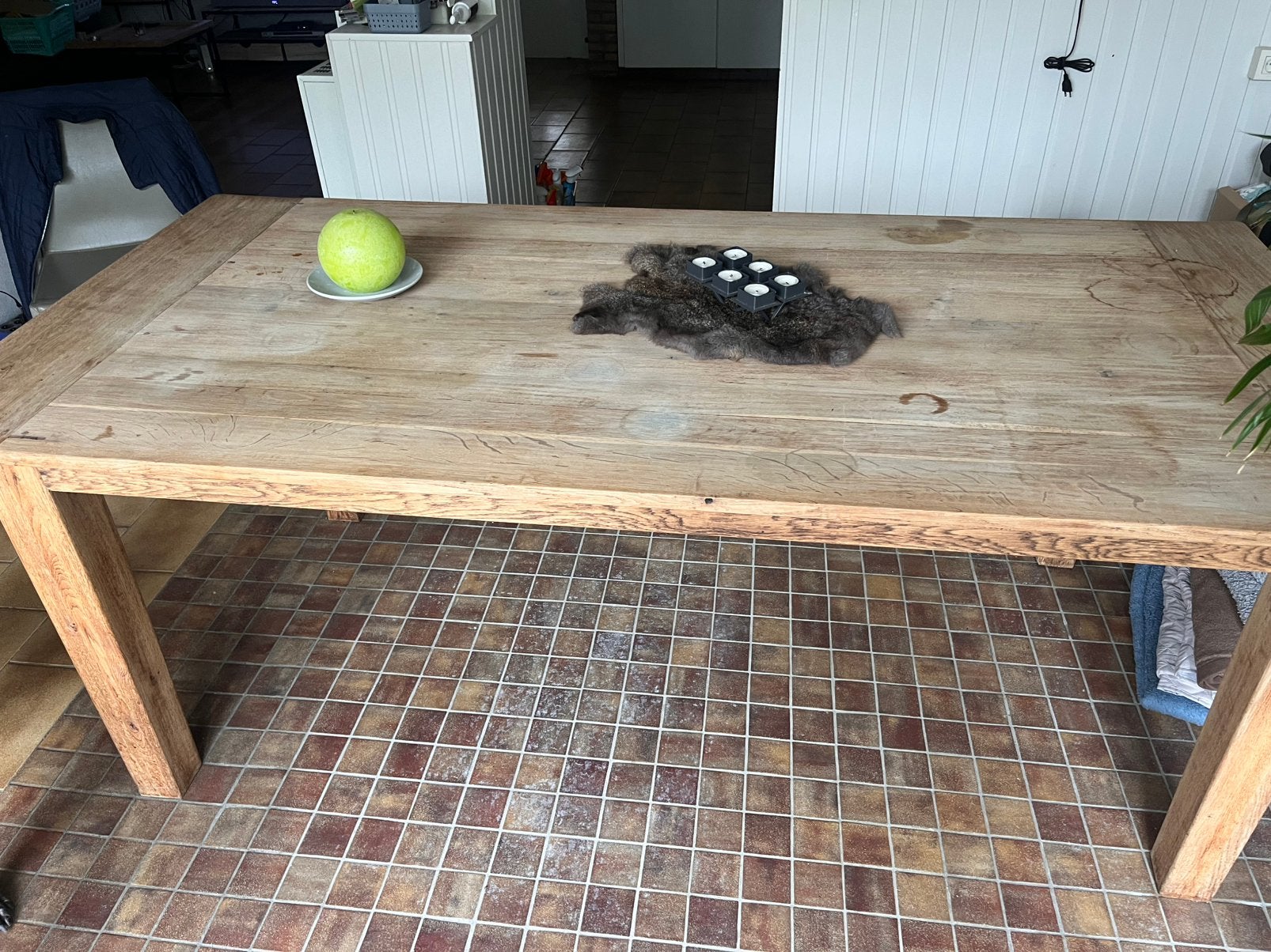 Eettafel te koop, Ophalen, Gebruikt, 100 tot 150 cm, 200 cm of meer