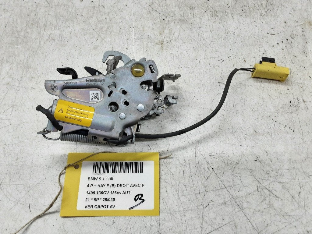 SERRURE CAPOT BMW 1 serie (F40) (01-2019/-) (74685006), Utilisé, BMW, Petuelring 130
80809  München, DE, Bayerische Motoren Werke AG