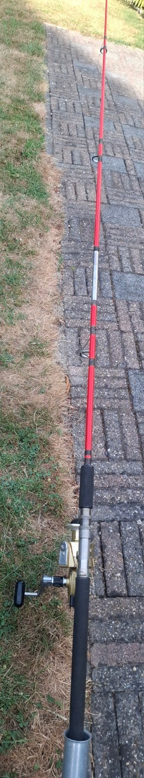 Complete boothengel, Watersport en Boten, Hengelsport | Zeevissen, Ophalen of Verzenden, Gebruikt, Werphengel