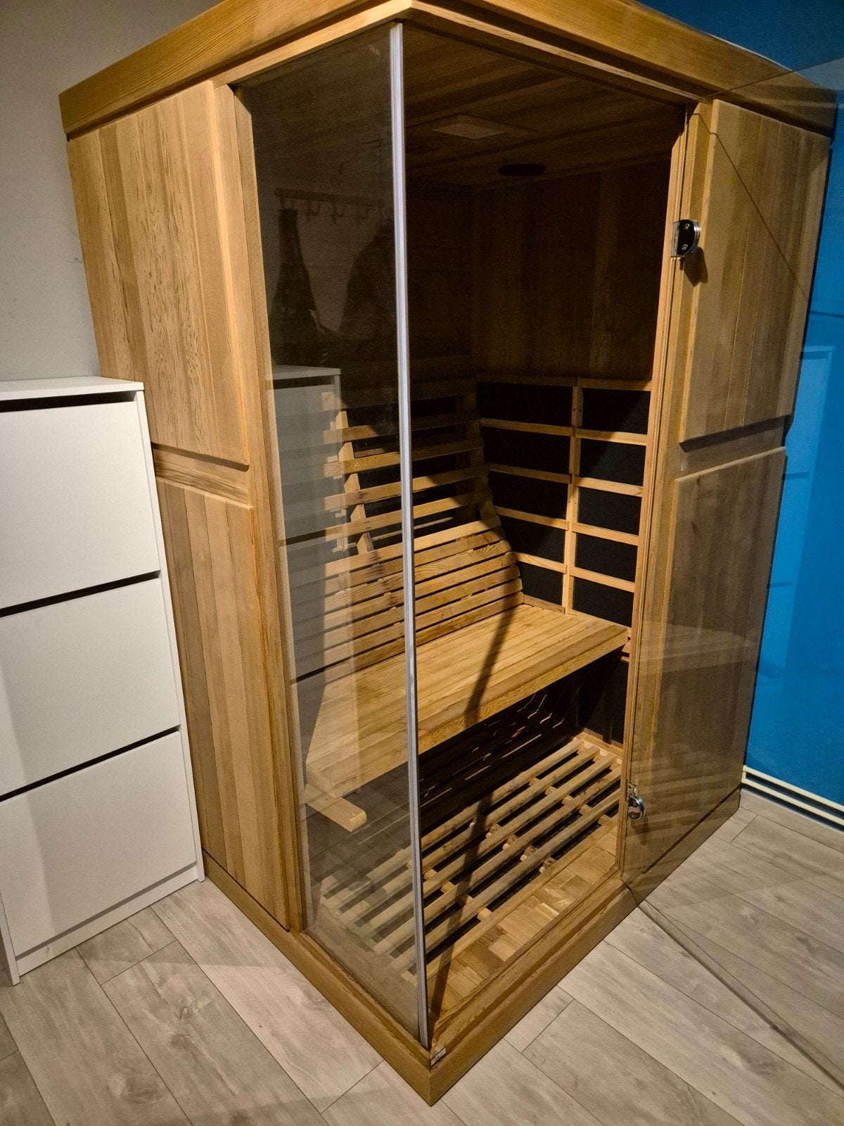 infraroodcabine 2 persoons, Enlèvement, Utilisé, Infrarouge, Sauna complet