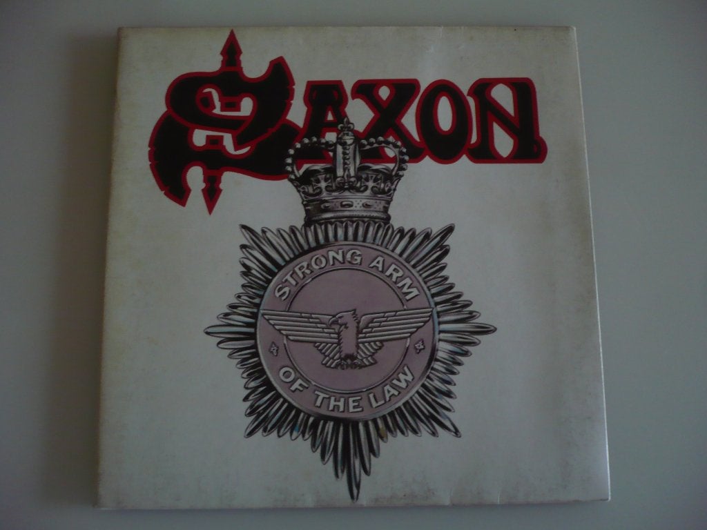 Vinyl LP Saxon Strong arm of the law, Ophalen of Verzenden, Gebruikt, 12 inch