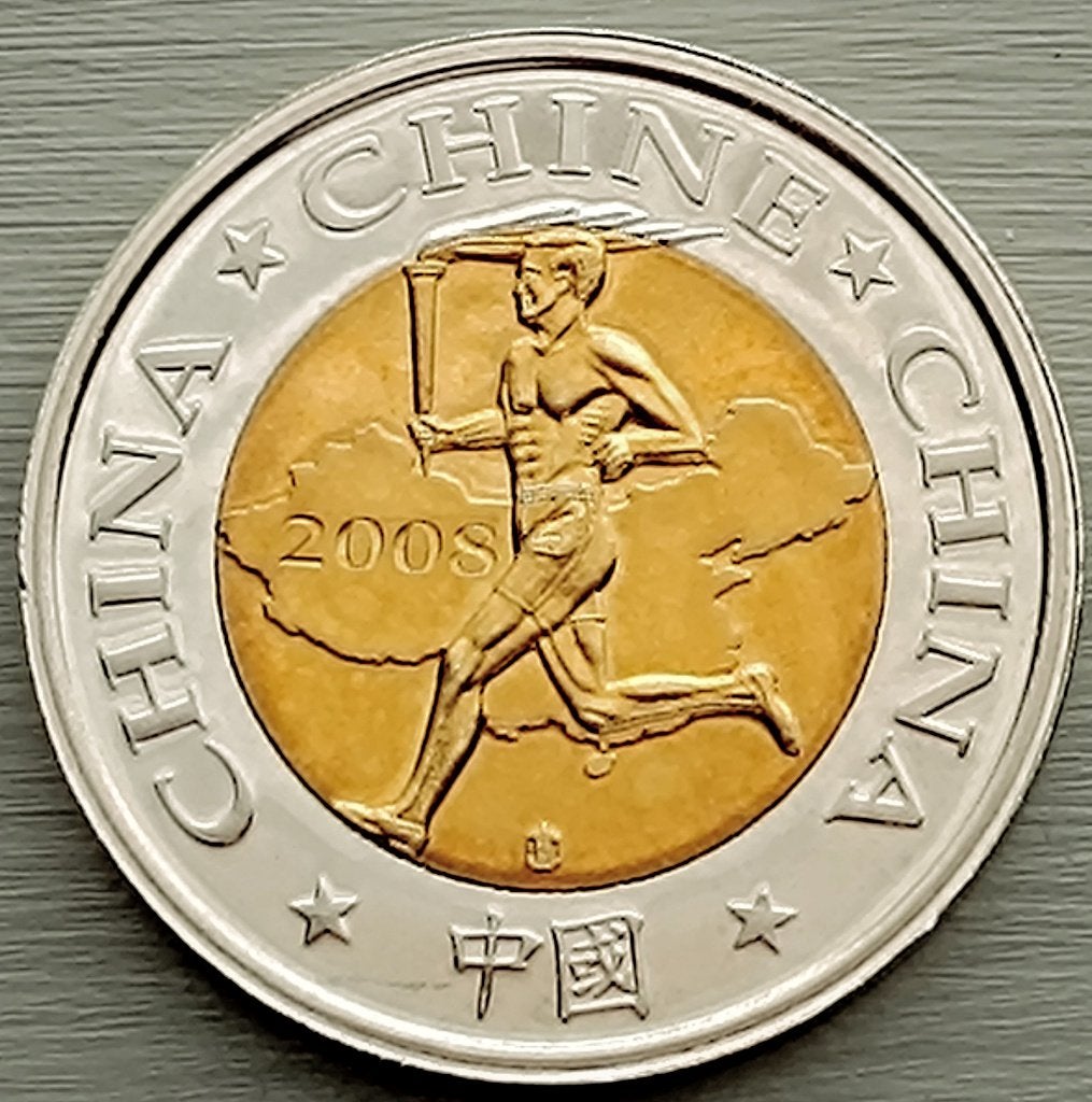 medaille China 2008 olympische spelen Peking, Postzegels en Munten, Ophalen of Verzenden