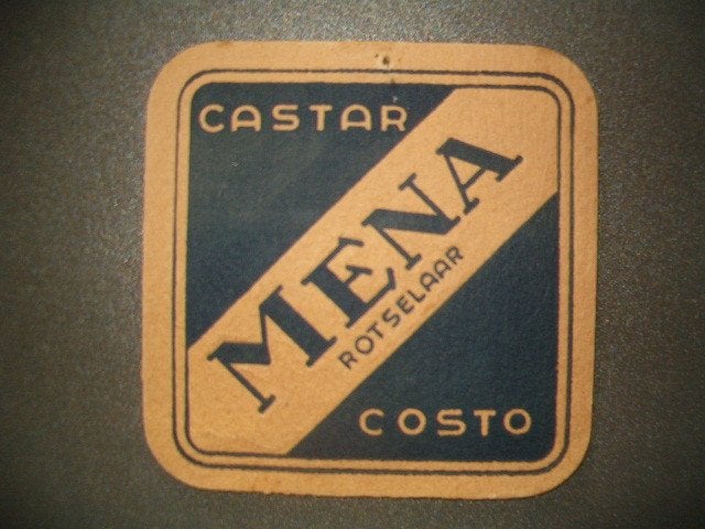 Tapis à bière Mena Rotselaar 6 : 95 x 95 mm, 43 mm, Collections, Enlèvement ou Envoi, Utilisé, Sous-bock