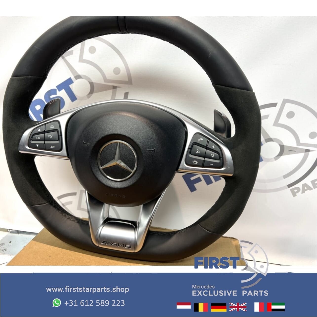 A2054602603 W205 C63 W253 GLC63 AMG STUUR + AIRBAG C GLC 63, Gebruikt, -, Ophalen of Verzenden, -