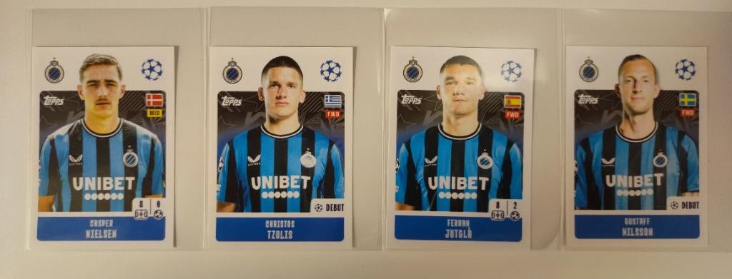 Club Brugge champions league stickers topps 2024-25, Ophalen of Verzenden, Nieuw