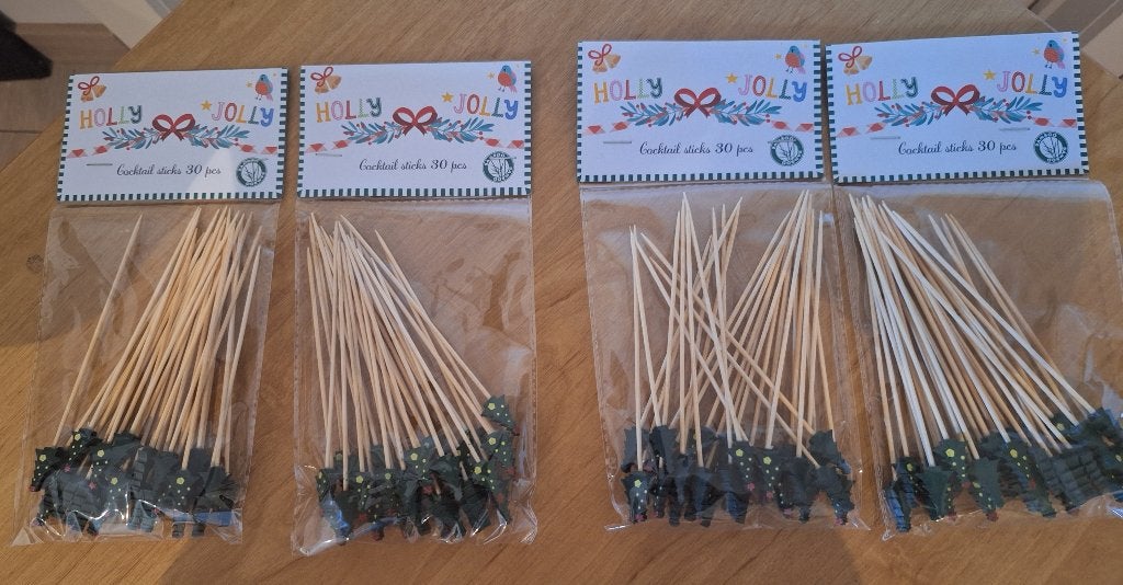 Pakket van 120 cocktailprikkers met kerstboom, NIEUW, Ophalen of Verzenden, Nieuw