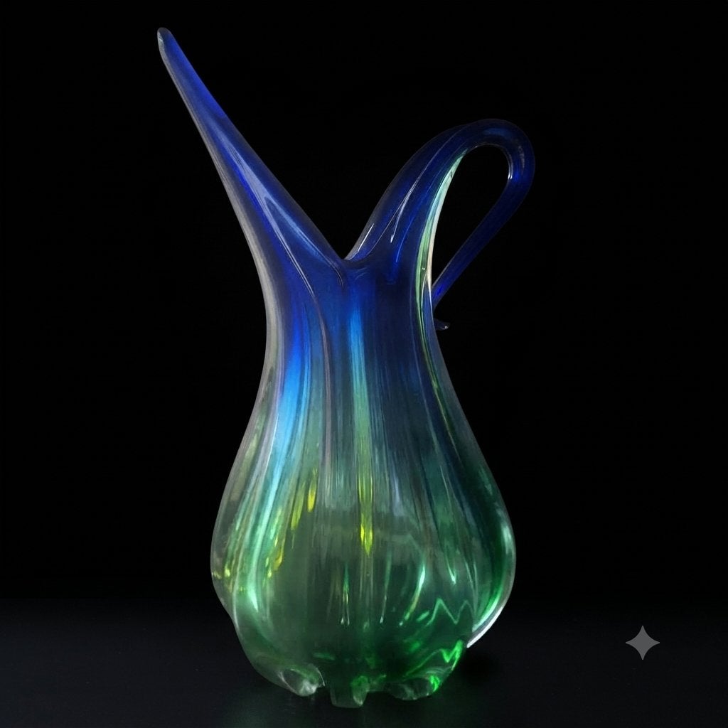 Grand Vase Pichet en Verre de Murano – 37 cm – Vintage, Enlèvement