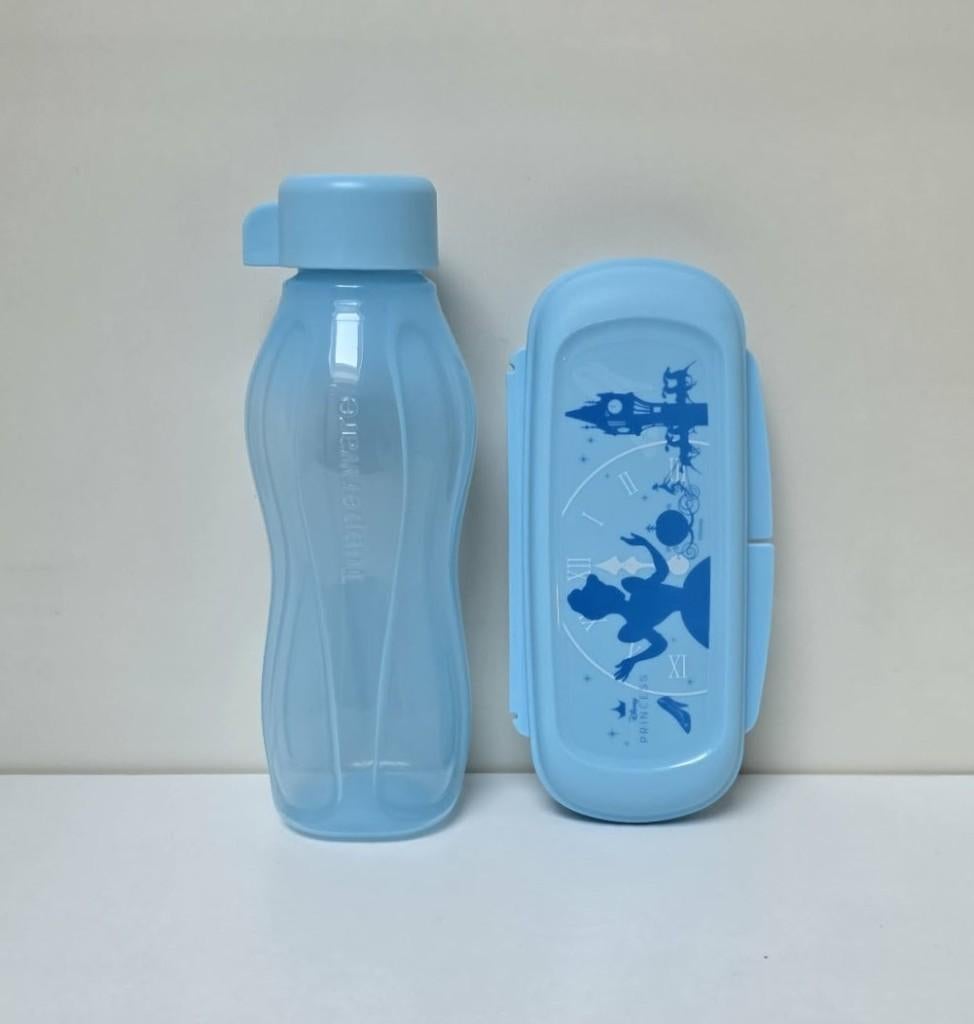 Tupperware « Petit Set Snack – Disney Princesse » bleu, Envoi, Neuf, Bleu, Boîte
