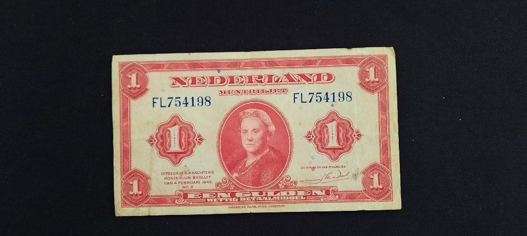 bankbiljet1 Gulden Nederland, Ophalen of Verzenden, 1 gulden, Los biljet