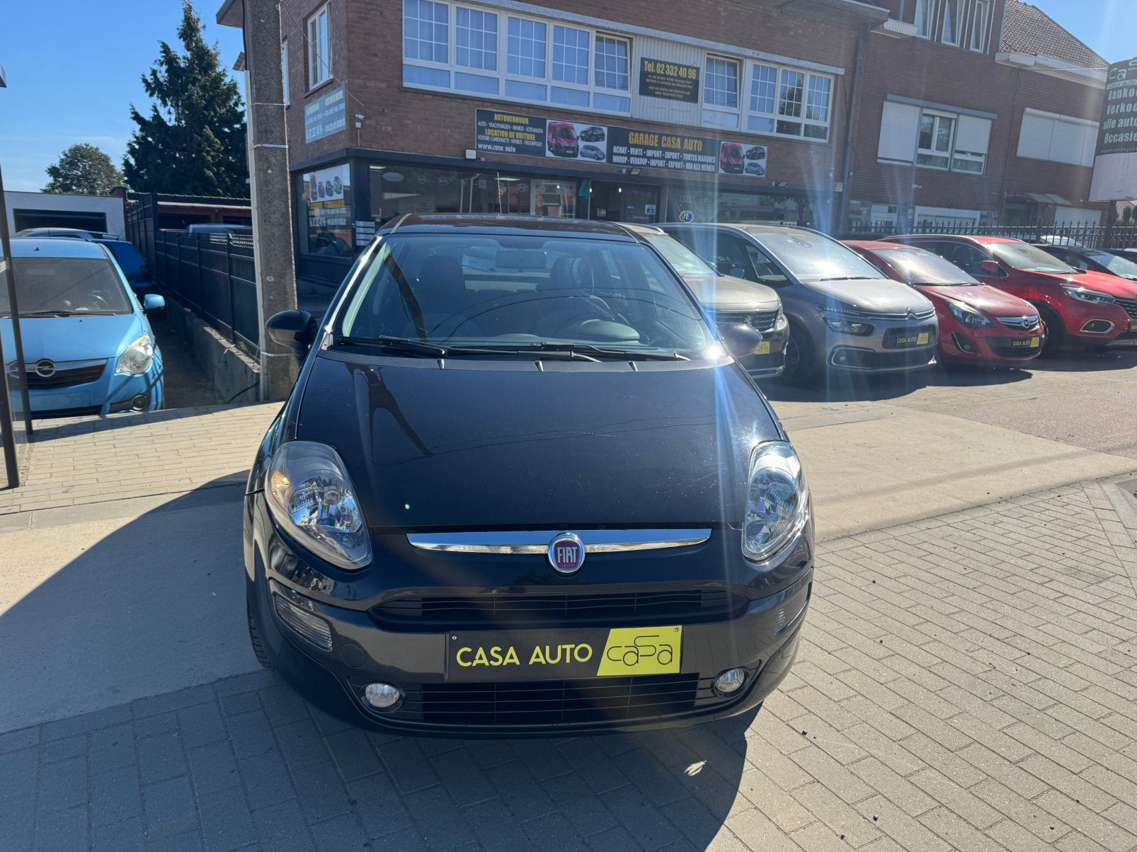 Fiat Punto, Stof, https://public.car-pass.be/vhr/0fe8b6e3-7c5f-4382-a040-35d827c96cf1, Zwart, Bedrijf