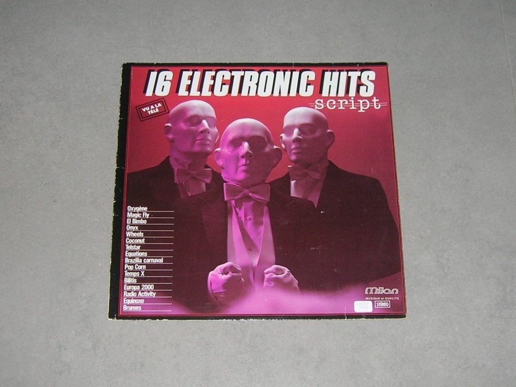 LP 16 Electronic hits SCRIPT, Cd's en Dvd's, Inclusief binnenhoes, Ophalen, Pop, LP