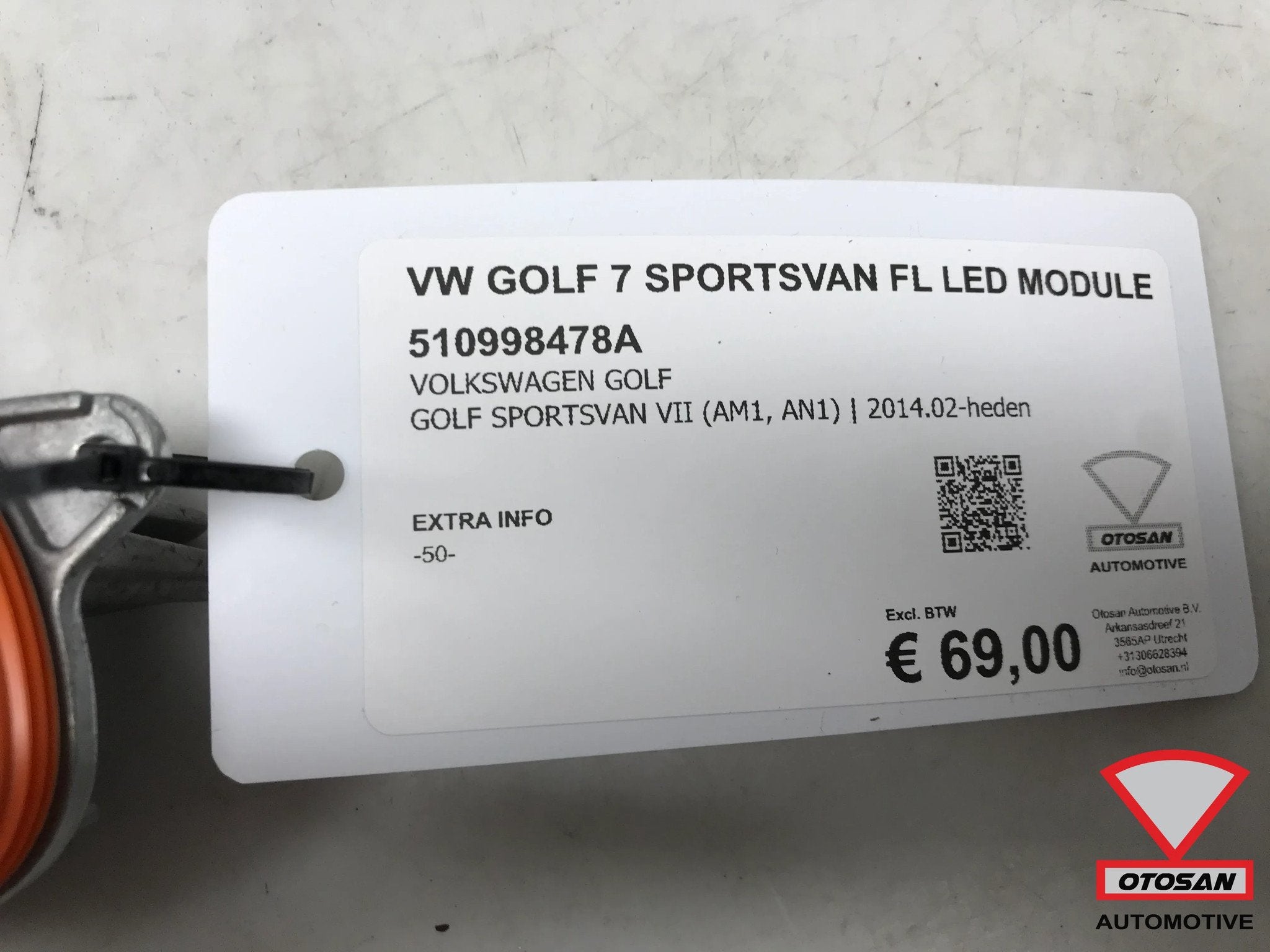 VW Golf 7 Sportsvan Facelift Phare LED Module 510998478A, Autos : Pièces & Accessoires, Volkswagen, Volkswagen AG, Vw@volkswagen.de