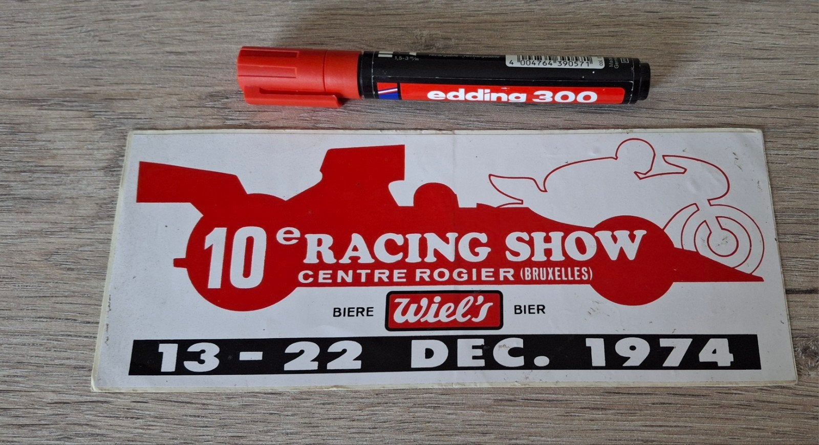 course automobile Rogier Center 1974 sponsorise la bière Wie, Enlèvement ou Envoi, Comme neuf, Voiture ou Moto