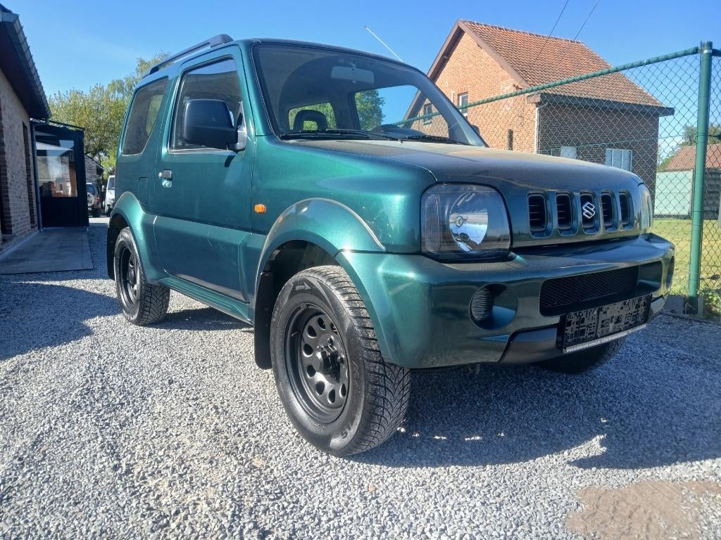 suzuki jimny #4x4# 1300cc benzine !!98 000km!! bj 2004, 4 zetels, Bedrijf, Handgeschakeld, Grijs
