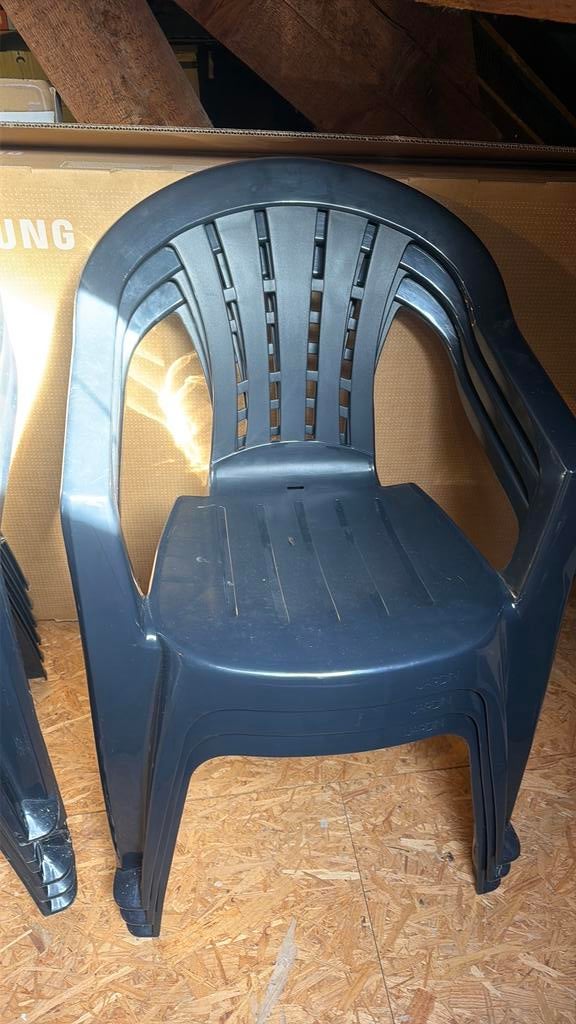Jardin  9 tuinstoelen stapelbaar, Enlèvement, Utilisé