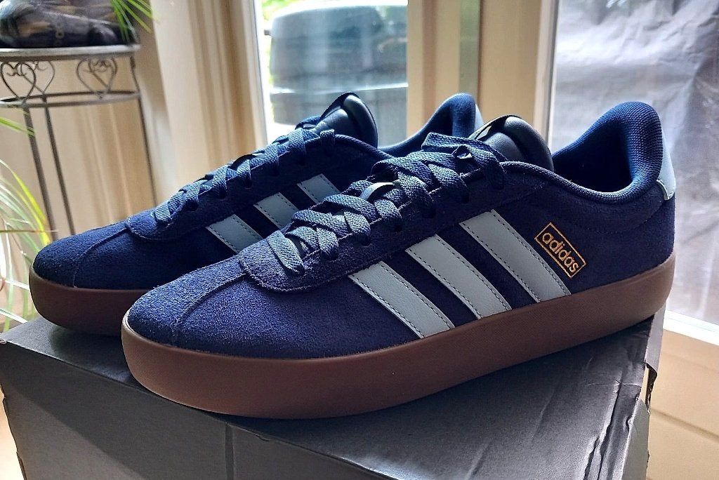 Adidas VL Court 3 Navy Sky maat 42.7 (8,5), Kleding | Heren, Schoenen, Blauw, Ophalen of Verzenden, Zo goed als nieuw, Adidas
