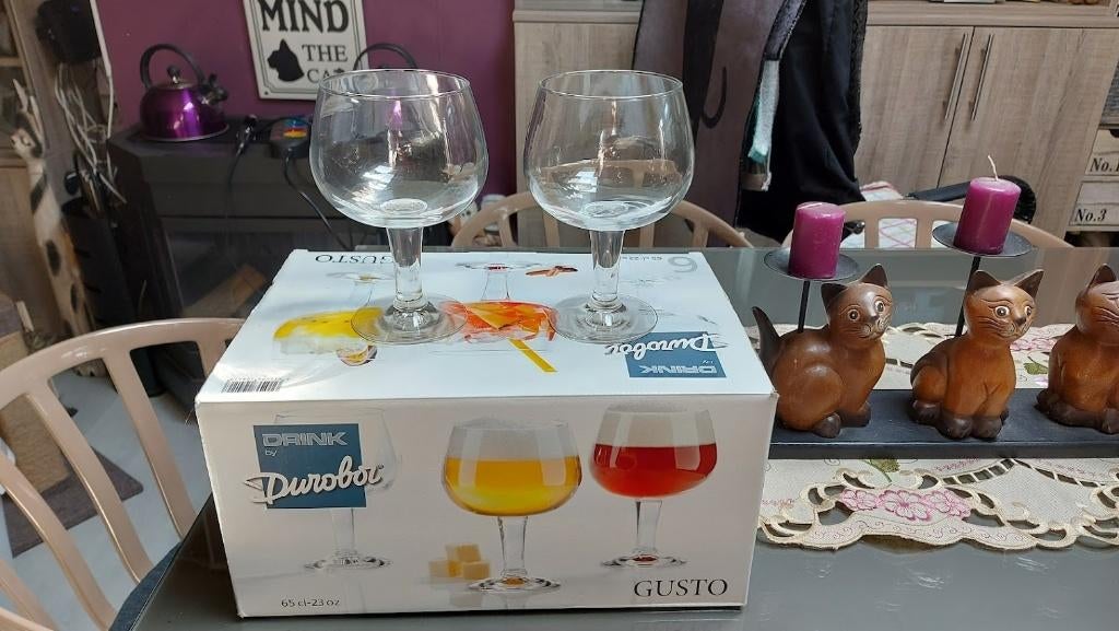 Gin tonic glazen Durobor Gusto, 6 stuks, nieuwstaat, Huis en Inrichting, Keuken | Servies, Ophalen, Zo goed als nieuw, Glas