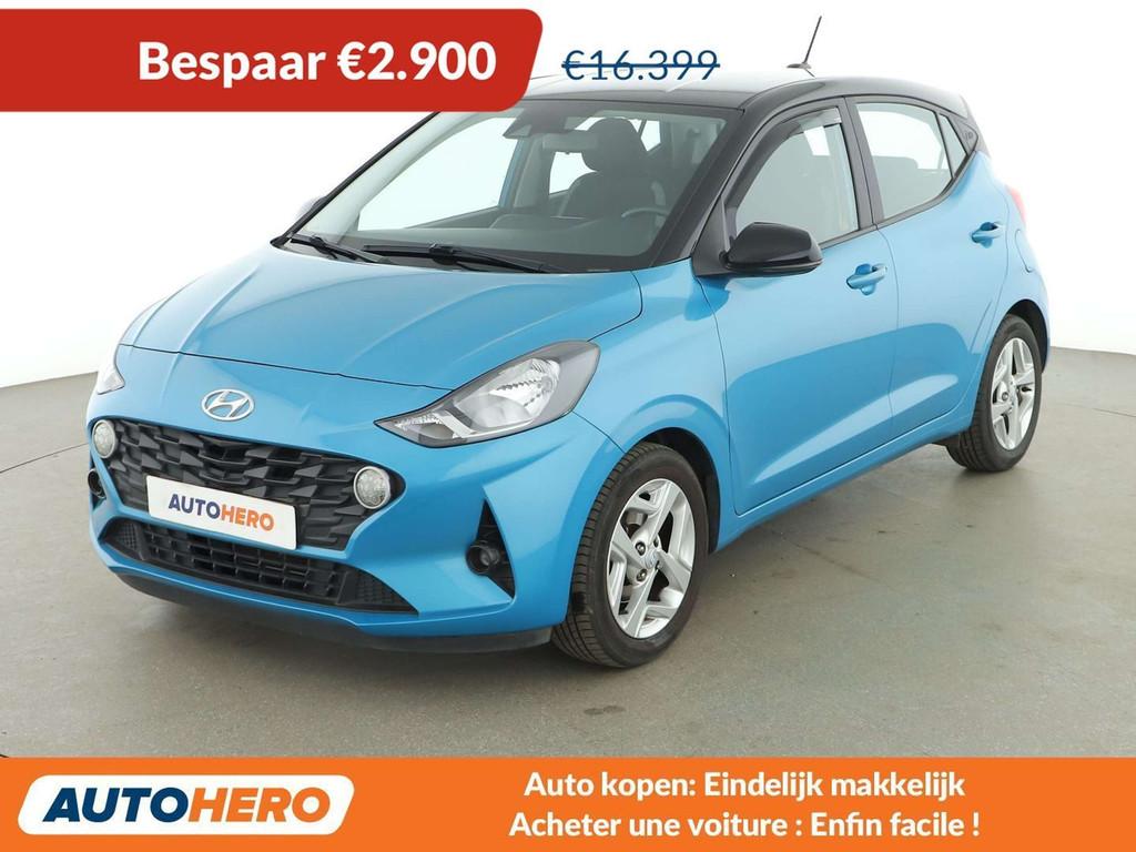Hyundai i10 1.0 Go (bj 2022, automaat), Auto's, Stof, Gebruikt, Blauw, 5 zetels