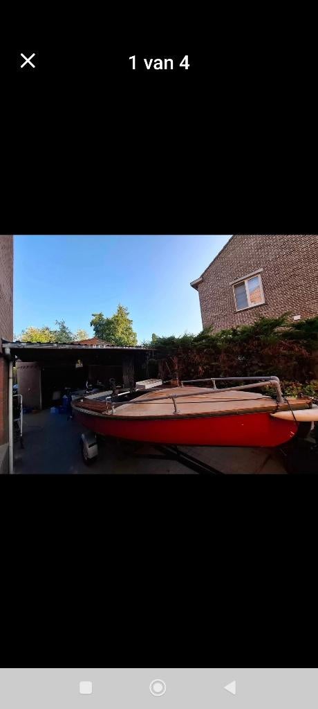 Boot met trailer en 5pk yamaha, Watersport en Boten, Ophalen, Gebruikt, Tot 10 pk, 6 meter of meer