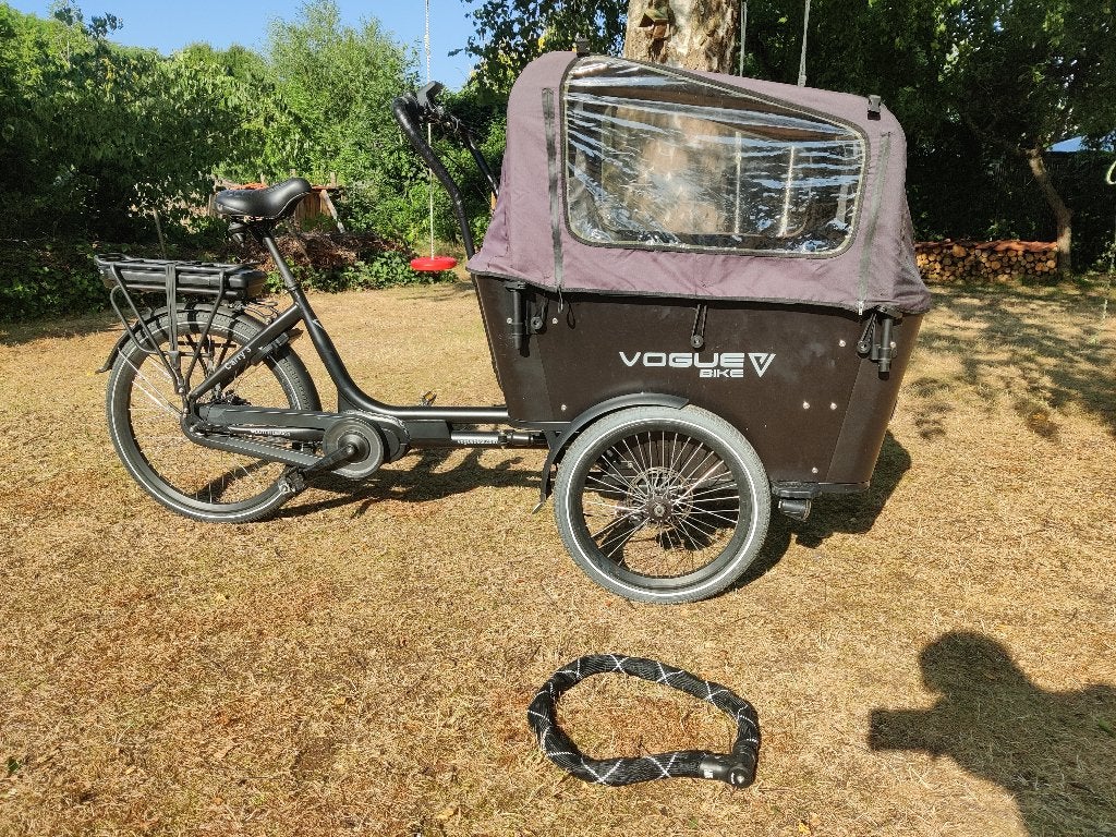 Vogue Carry 3 bakfiets met 4 zitplaatsen, Fietsen en Brommers, 4 kinderen of meer, Gebruikt, Elektrisch, Schijfrem