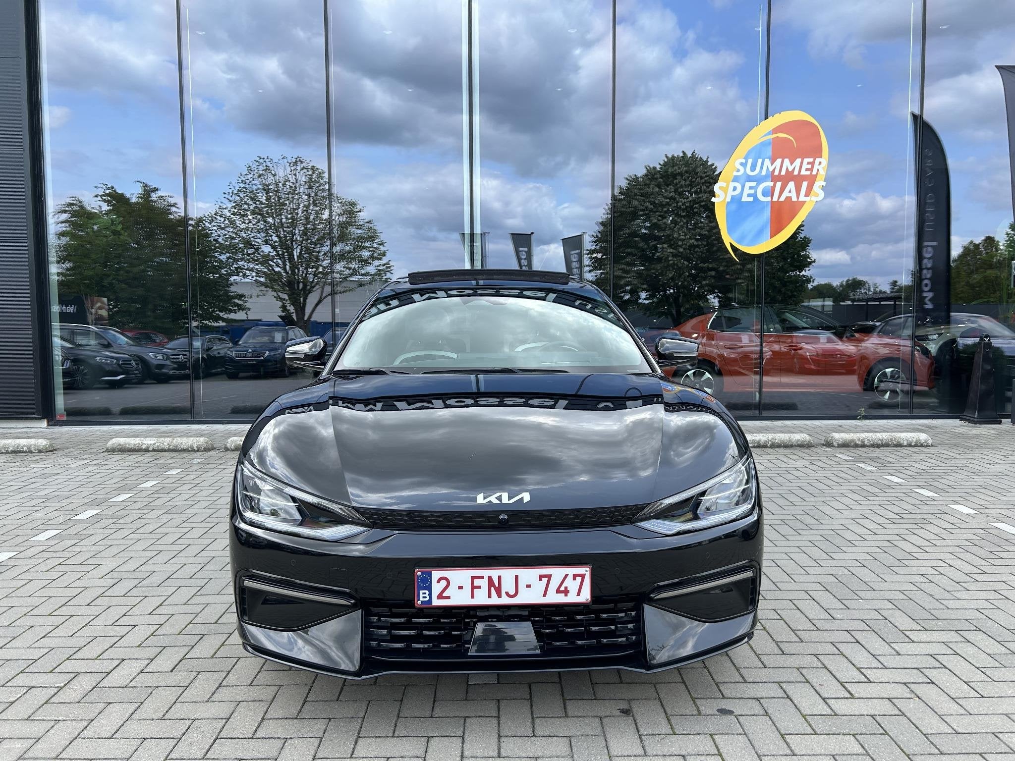 Kia EV6 GT Line 77,4 kWh AWD 325 pk | schuifdak | Fabrieksga, Auto's, Automaat, Gebruikt, Zwart, 5 zetels