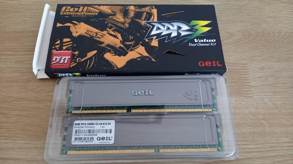 geheugen GeIL DDR3 4GB (2x2GB) 1333MHz, Computers en Software, RAM geheugen, Gebruikt, Desktop, 4 GB, DDR3, Ophalen of Verzenden