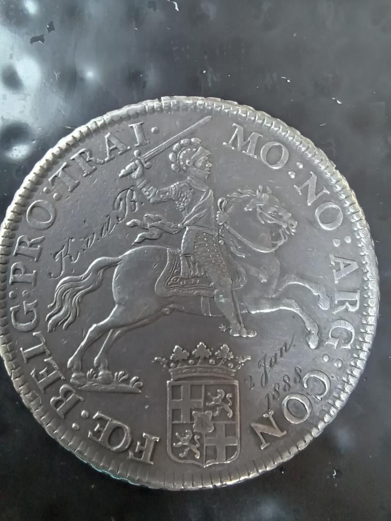 zilveren rijder, ducaton 1760 utrecht, prachtig +++, Timbres & Monnaies, Monnaies | Belgique, Monnaie en vrac, Argent, Argent