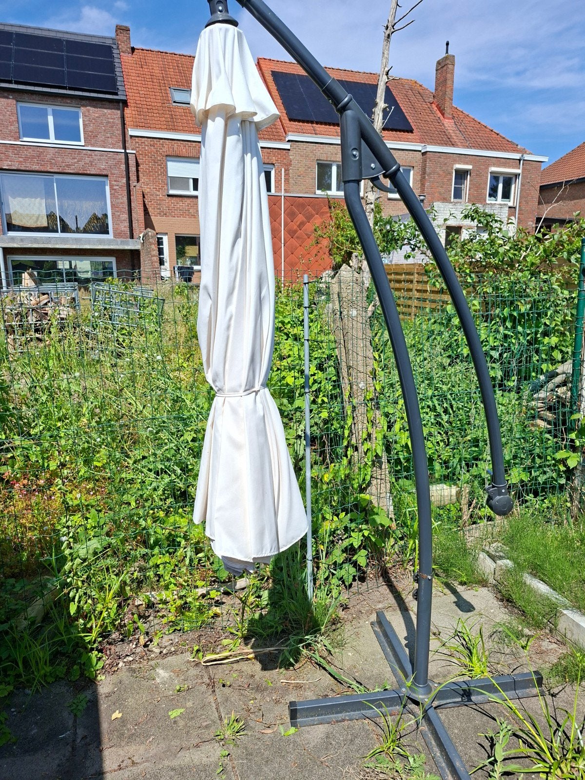 Parasol, Ophalen, Zweefparasol