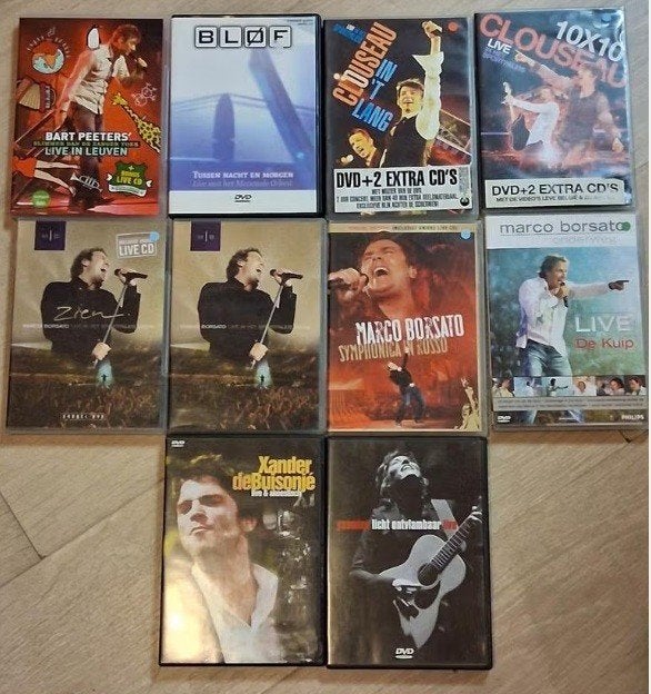 Muziek DVD's nederlandstalige topmuziek (+ Bonus cd's), Bonusmateriaal, Alle leeftijden, Zo goed als nieuw, Concert