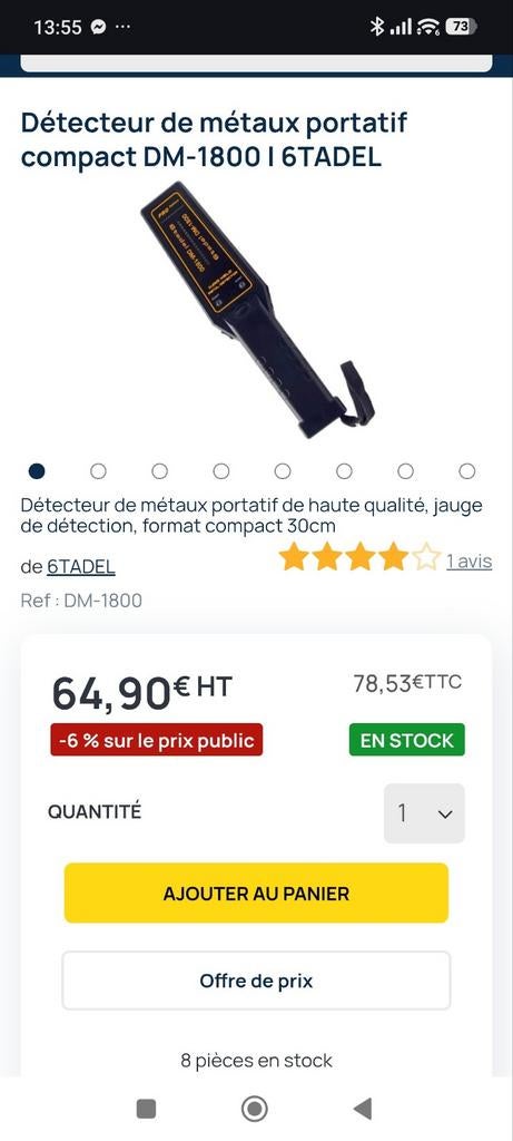 A vendre détecteur métaux pro