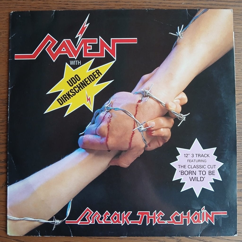 12” Raven w/ Udo Dirkschneider – Break The Chain, Enlèvement ou Envoi, Heavy metal, 12 pouces, EP