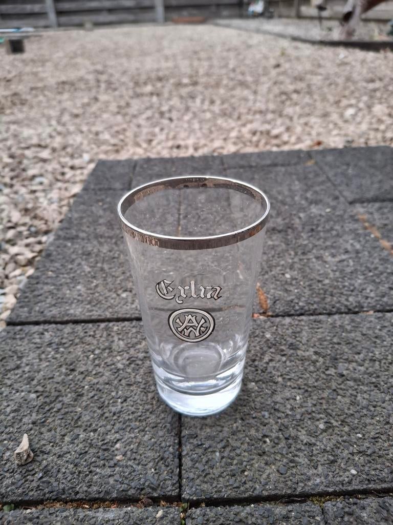 Oud email bierglas westmalle trappist, Enlèvement ou Envoi