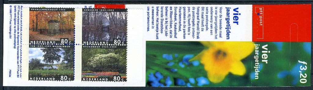 NEDERLAND PB53a MNH 1999 - Postzegelboekje 4 jaargetijden, Verzenden, Na 1940, Postfris