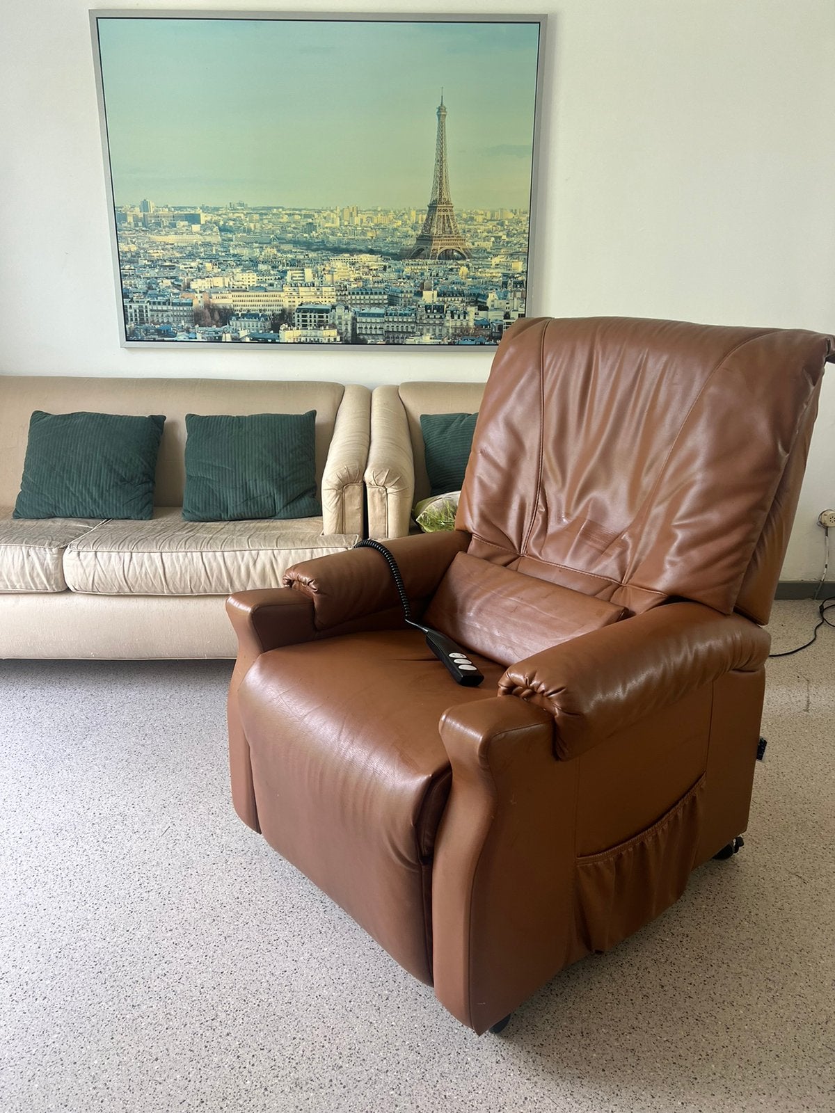 Electrische relax zettel stoel, Ophalen, Kunststof, Gebruikt, Eenpersoons