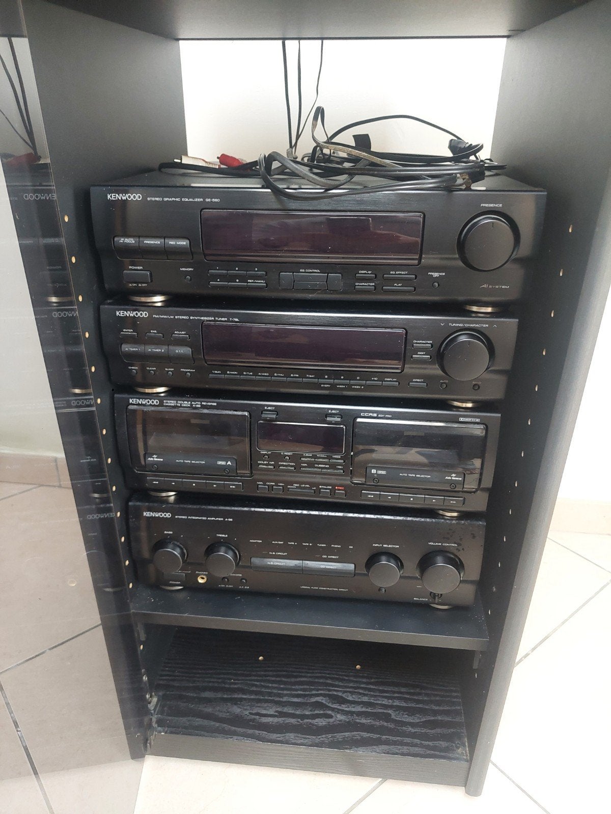 Kenwood M-56 Hifi-set + Origineel Meubel Zonder Luidsprekers, Ophalen, Cassettedeck, Overige merken