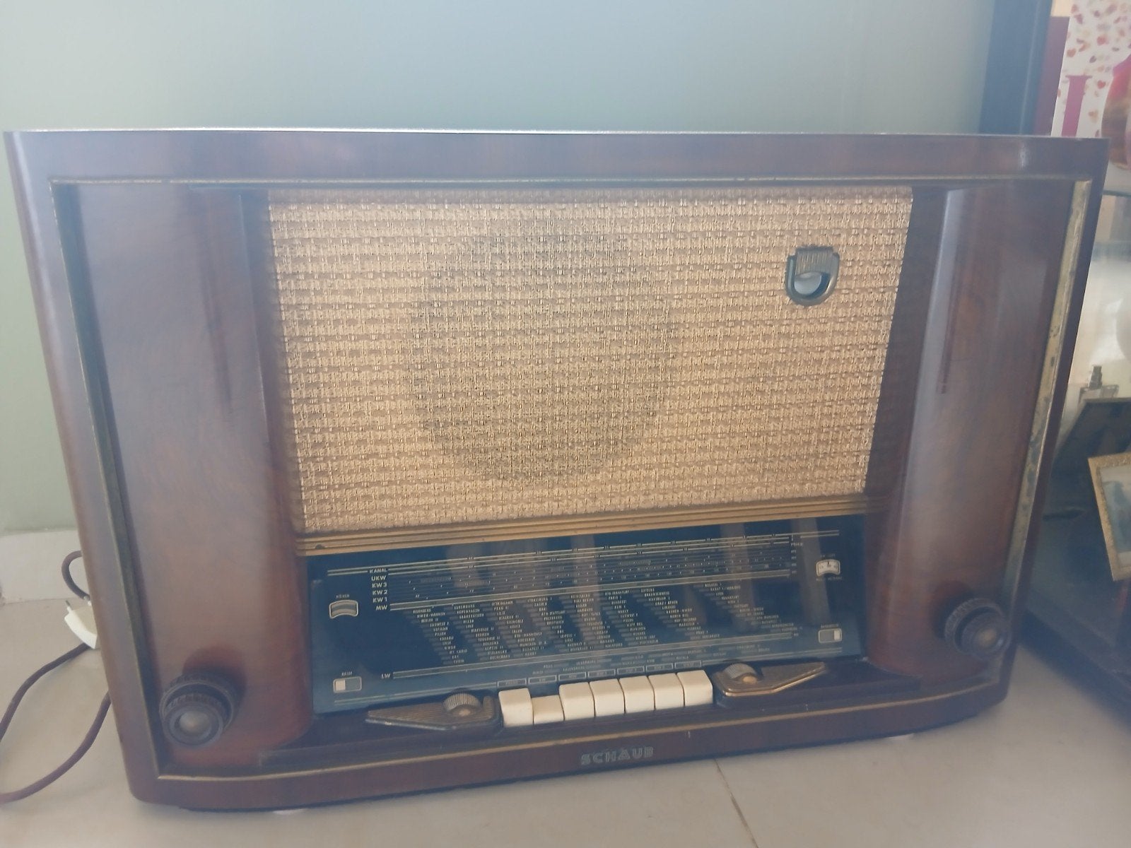 Prachtige vintage Schaub Lorenz Gross-Super 55 buizenradio (, Ophalen