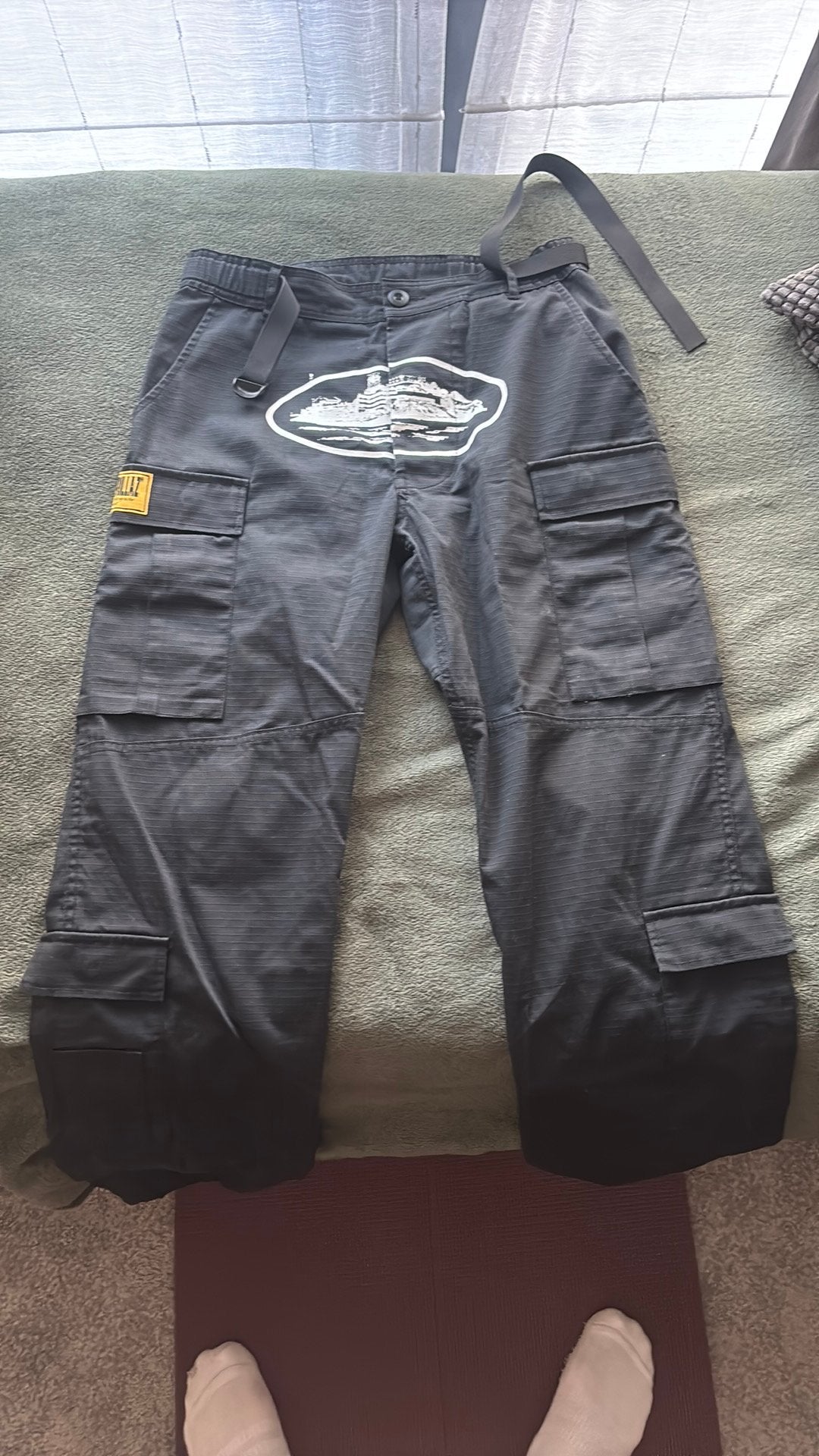 Corteiz guerillaz, Kleding | Heren, Broeken en Pantalons, Ophalen of Verzenden, Zo goed als nieuw, Maat 48/50 (M), Zwart