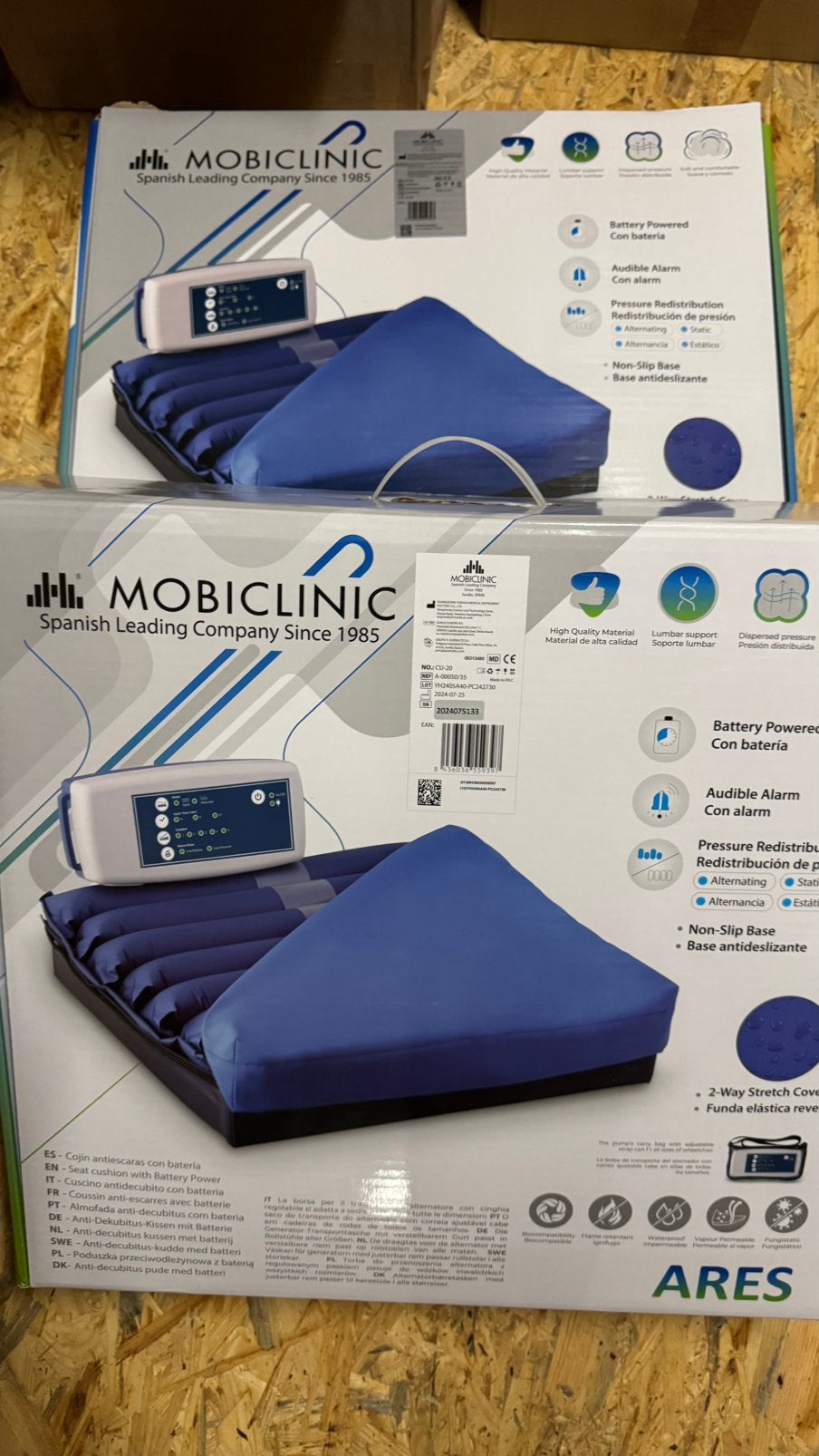 2 coussins anti-escarres à air Mobiclinic ARES – dont 1 neuf, Enlèvement, Neuf
