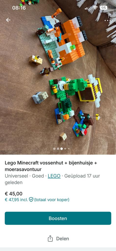 Lego minecraft, Ophalen, Zo goed als nieuw