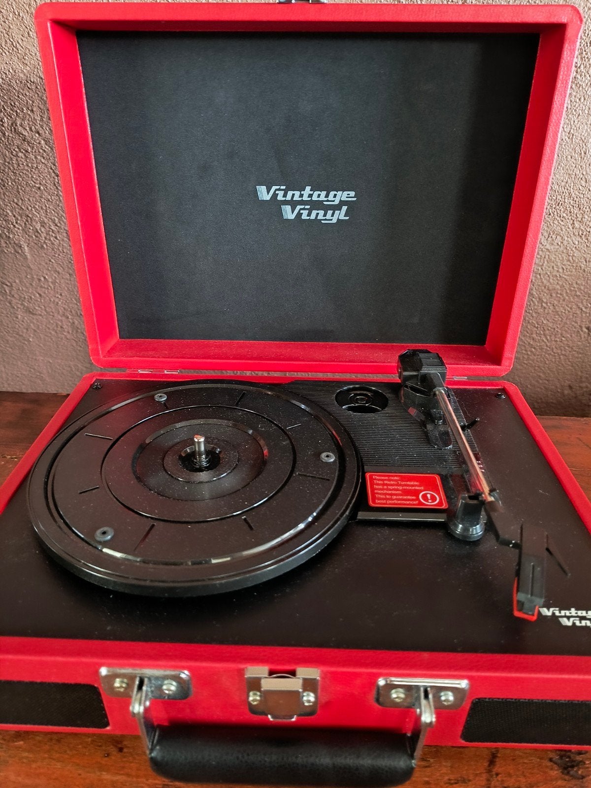 platenspeler vintage vinyl draagbaar, Enlèvement, Comme neuf, Tourne-disque