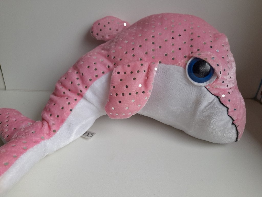Knuffel.  Roze dolfijn, Ophalen of Verzenden, Roze