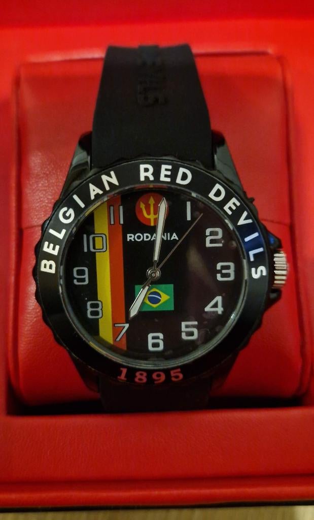 Rodania uurwerk Red Devils Voor verzamelaars, Overige merken, Kunststof, Polshorloge, Nieuw