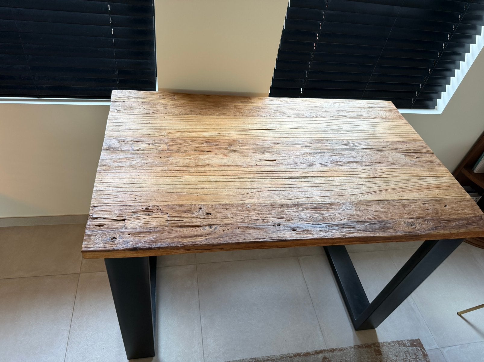 Eettafel (bar) hoog model voor barstoelen. 140cm, Ophalen, Gebruikt, Landelijk, Vier personen